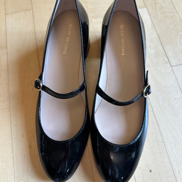 NEW Stuart Weitzman Vivienne Black Mary Jane Pumps, 8.5, G1286 - Picture 3 of 7